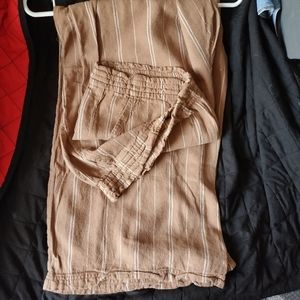 Brown linen pants